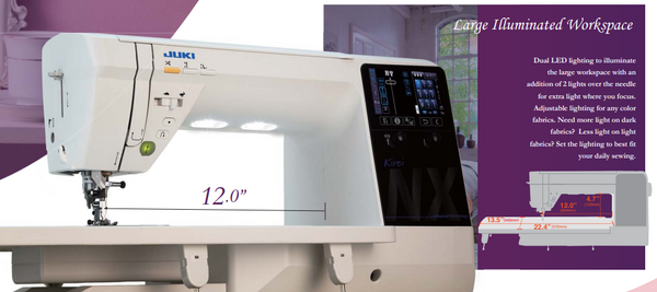 KIREI HZL-NX7 Professional Quality Quilting and Sewing Machine with 351 Stitch Patterns and 4 Fonts