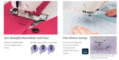 KIREI HZL-NX7 Professional Quality Quilting and Sewing Machine with 351 Stitch Patterns and 4 Fonts