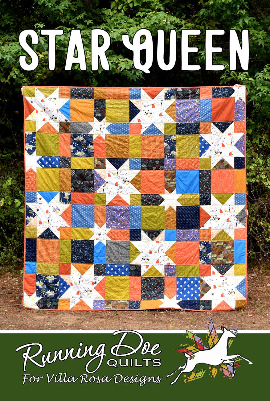 Villa Rosa Designs Star Queen quilt pattern card VRDRD025