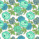 Riley Blake Flea Market Roses Wideback Blue