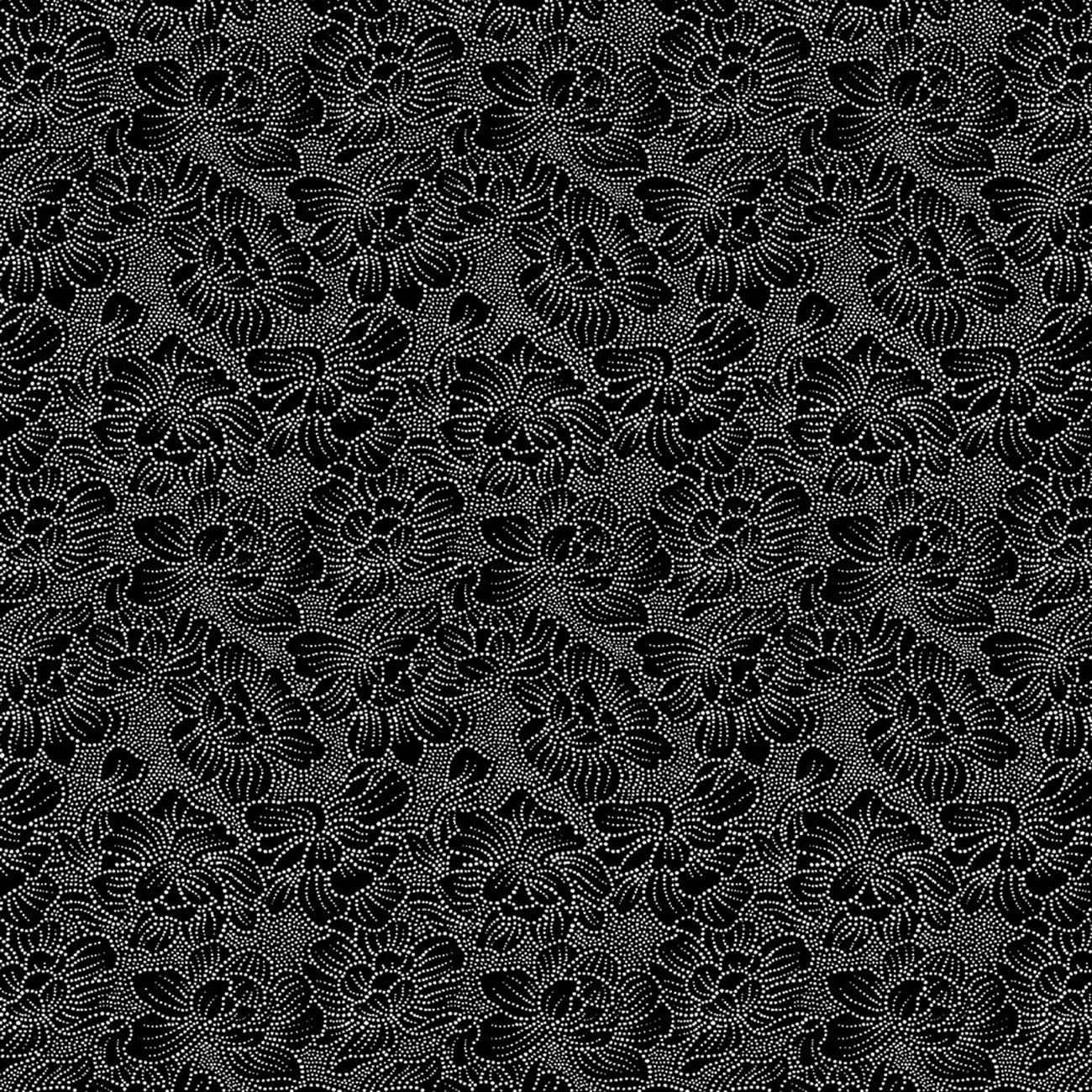 Clothworks Matcha Digital Blooms - White - 44" Quilting Cotton - by the 1/4 yard