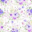 Clothworks Chateau En Fleur Digital Bouquets White Y4975-1