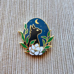 Jessica Long Black Cat Enamel Needle Minder