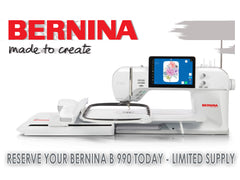 Bernina B 990 Sewing Embroidery and Quilting Machine PRESALE DEPOSIT