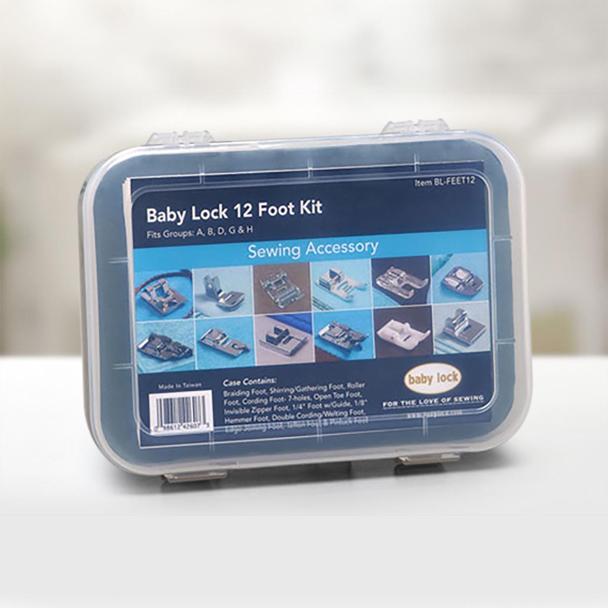 Baby Lock 12-Piece Snap-On Presser Foot Kit with Case – Fits Baby Lock & Brother (BL-FEET12)