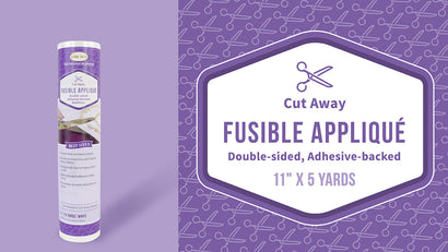 Model#: BLEX-1112 Cut-Away Fusible Appliqué Stabilizer - 2.5 oz. Medium White