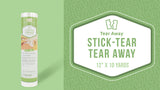 Model#: BLT102 Stick-Tear, Tear-Away Stabilizer