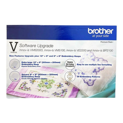Brother V-Series Software Upgrade Kit with 12x8 & 8x8 Frames (SAVRVUGK1)