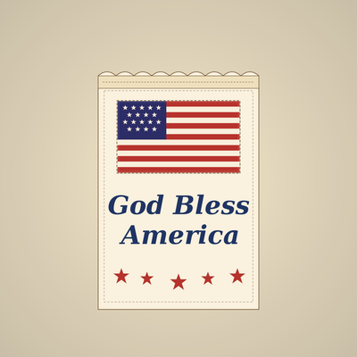God Bless America Garden Flag - Applique - Flowood