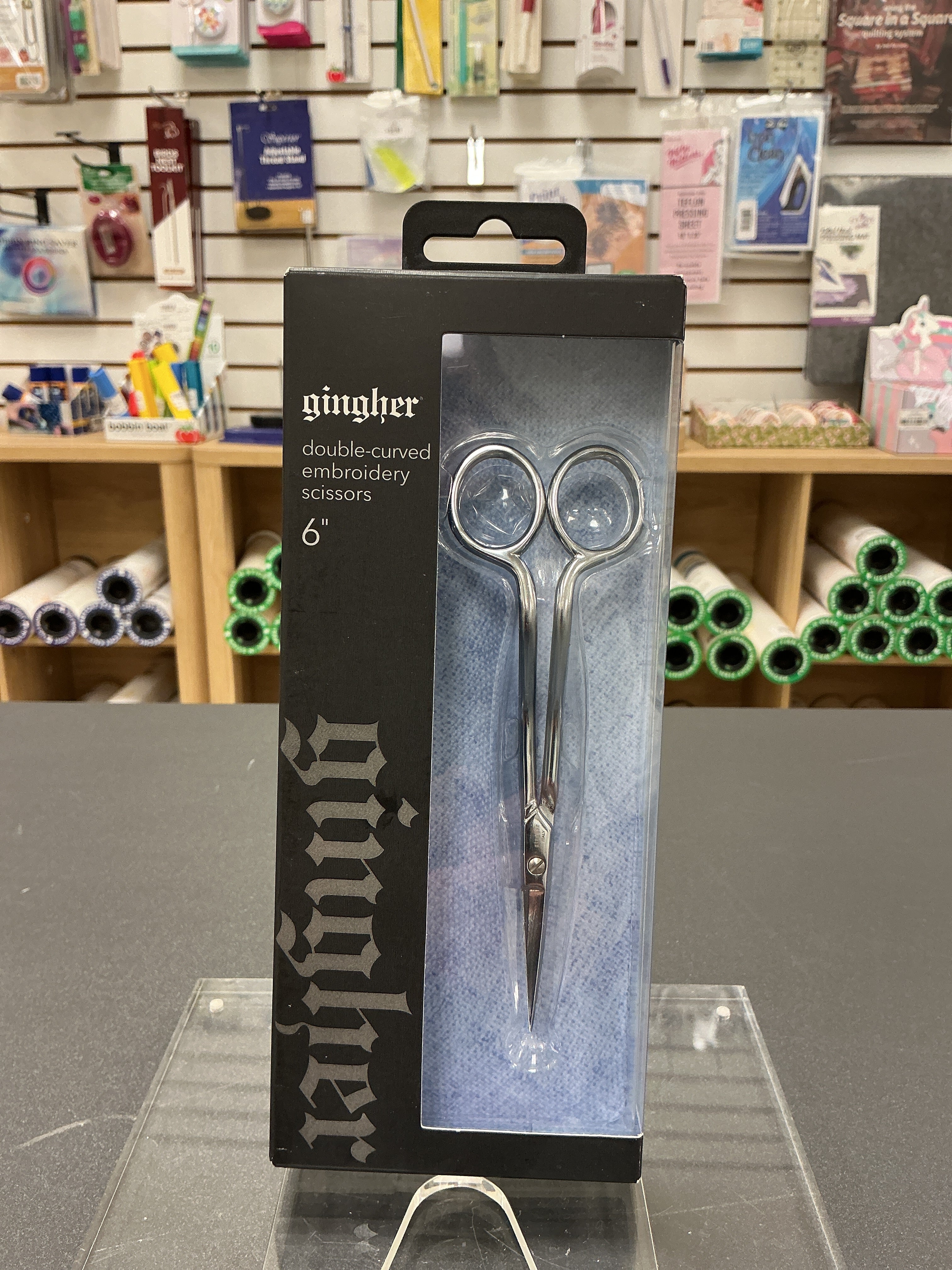 Gingher 6 in Double Curved Embroidery Scissors