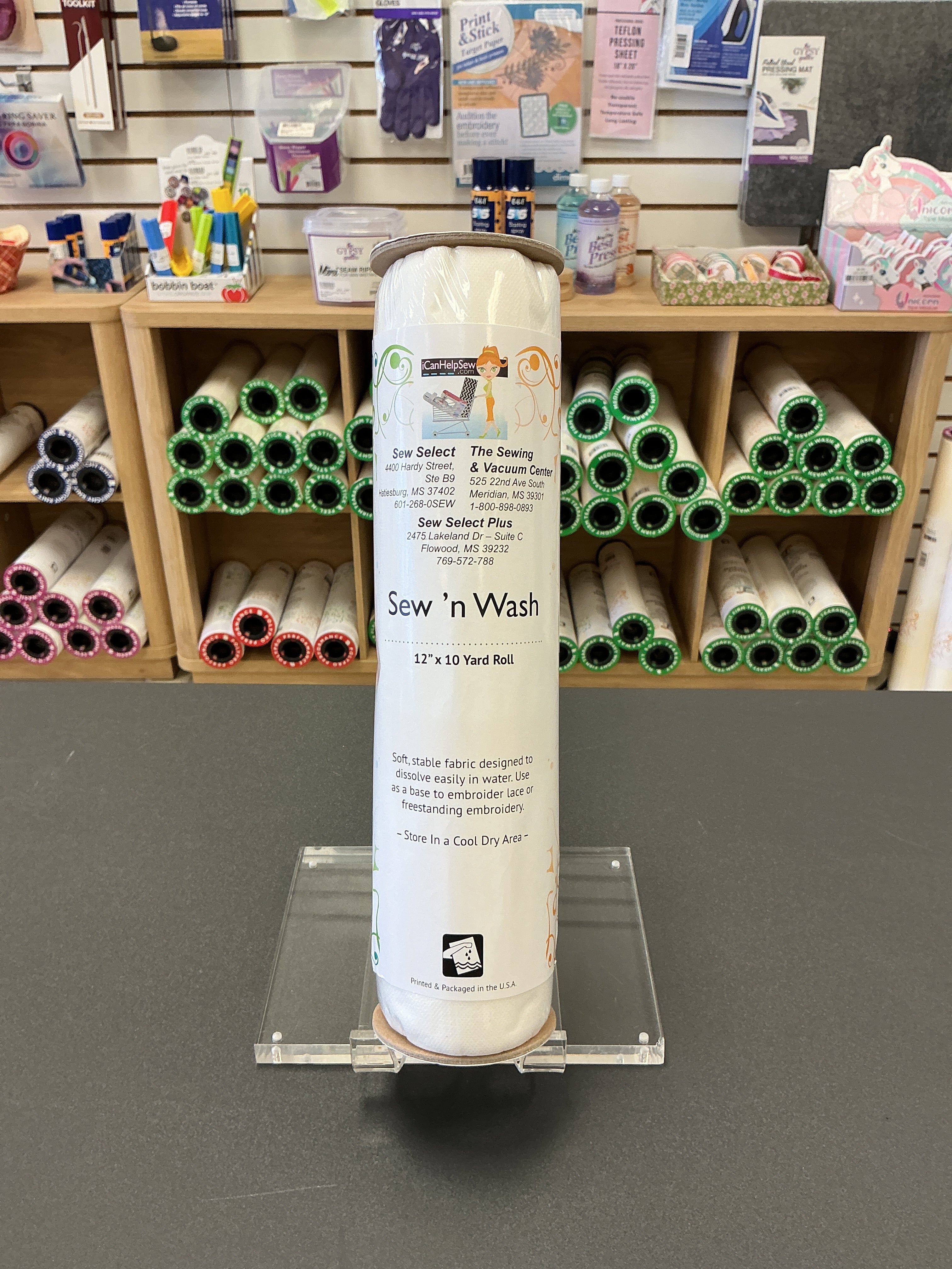 Sew N Wash Stabilizer - 12x10 Yard Roll