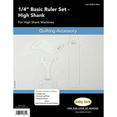 Baby Lock Basic Ruler Set – 1/4 in High Shank Long Arm