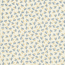 Riley Blake Denim & Daisy Bonnet Denim quilting cotton - cream with tiny yellow flowers and blue stems