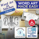 Word Art in Stitches Software