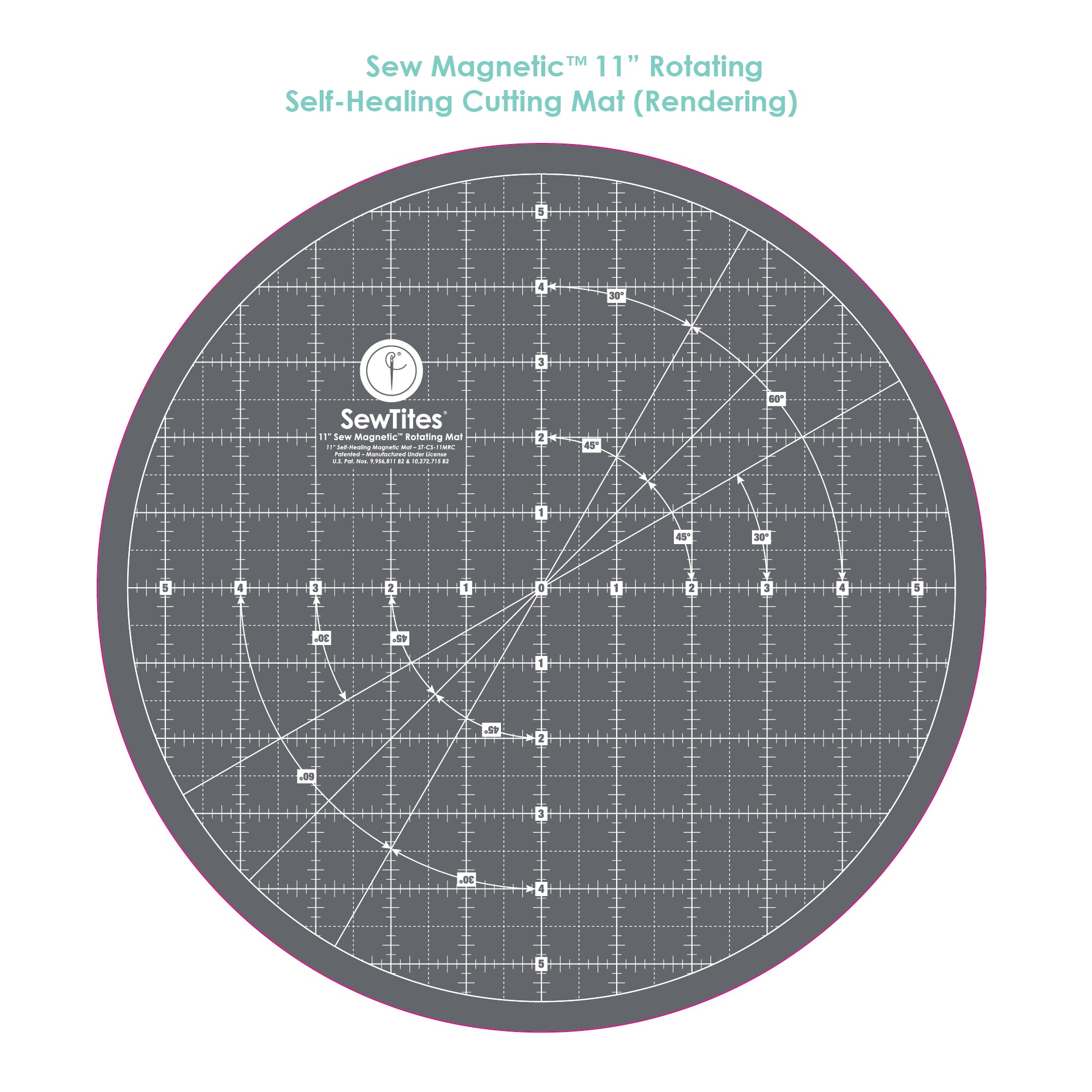 SewTites 11" Rotating Sew Magnetic Self-Healing Cutting Mat