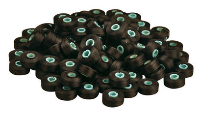 100 pack of prewound L bobbins-- black