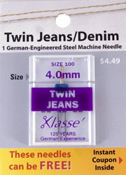 KLASSE TWIN JEANS 1PK NEEDLES 4.0mm