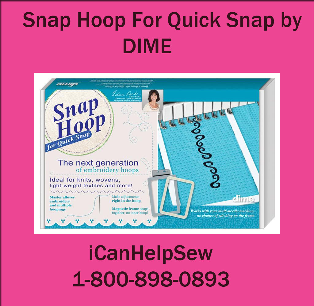 Dime Snap Embroidery Hoop for Quick Snap 4"X4"-BMP Series, EMP6, PR600, PR100
