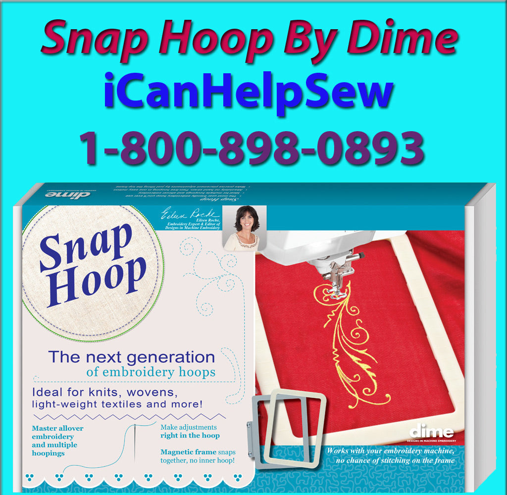 Dime Snap Embroidery Hoop 7"X12"-Ellisimo, Ellegante, Quattro, Duetta, & XV8500