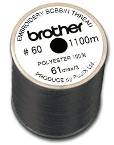 Brother 60wt Embroidery Bobbin Thread - Black 1200yds