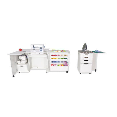 Wallaby Sewing Cabinet with Kiwi Storage Cabinet